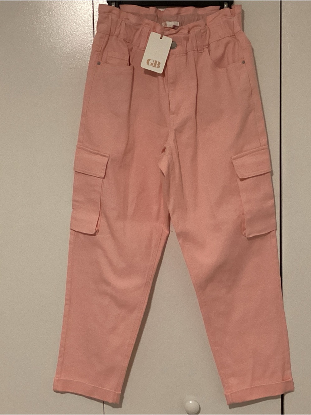 Gianni Bini Blush Pink High-Rise Cargo Jeans